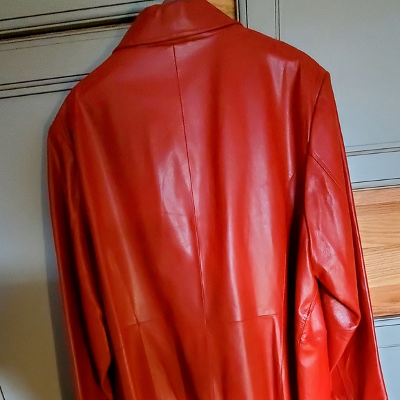 Skirts Red Leather Skirt And Jacket Poshmark